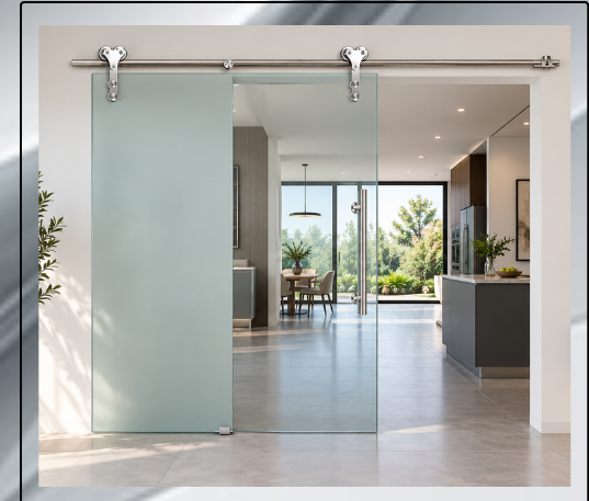 Frameless Hanging Door